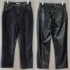 Abercrombie & Fitch The Ankle Straight Ultra High Rise Jeans Curve Love 29 Black